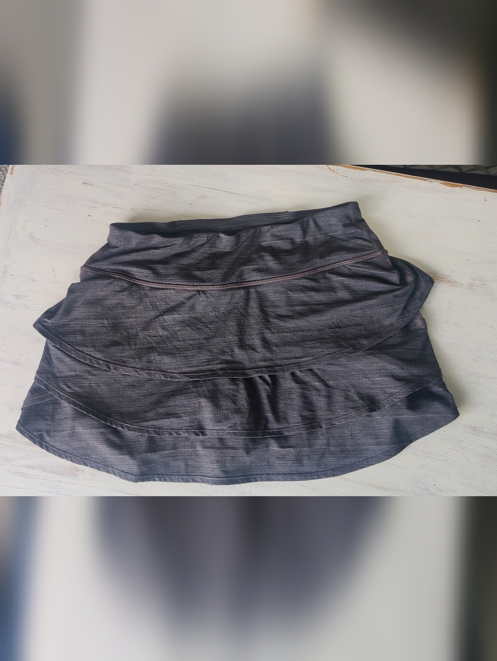 Athleta Gray Tiered Active Skort - Picture 2 of 9